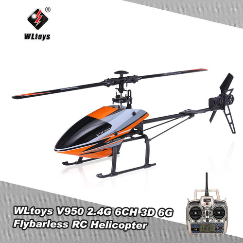 Original WLtoys V950 2.4G 6CH 3D 6G System Brushless Motor Flybarless RTF RC Helicopter - Ismail$Shah